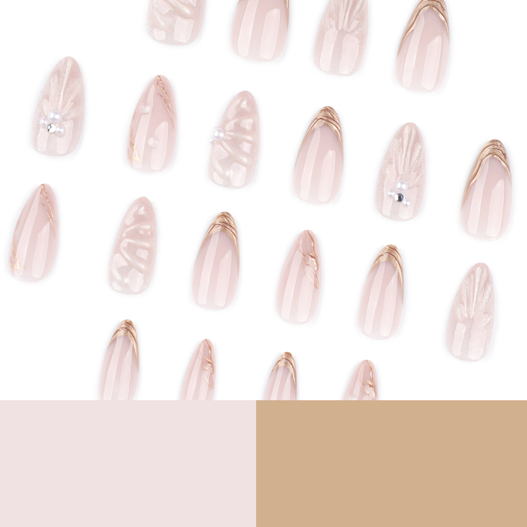 Artistic Nail Art with elegant relief design Bowlift
