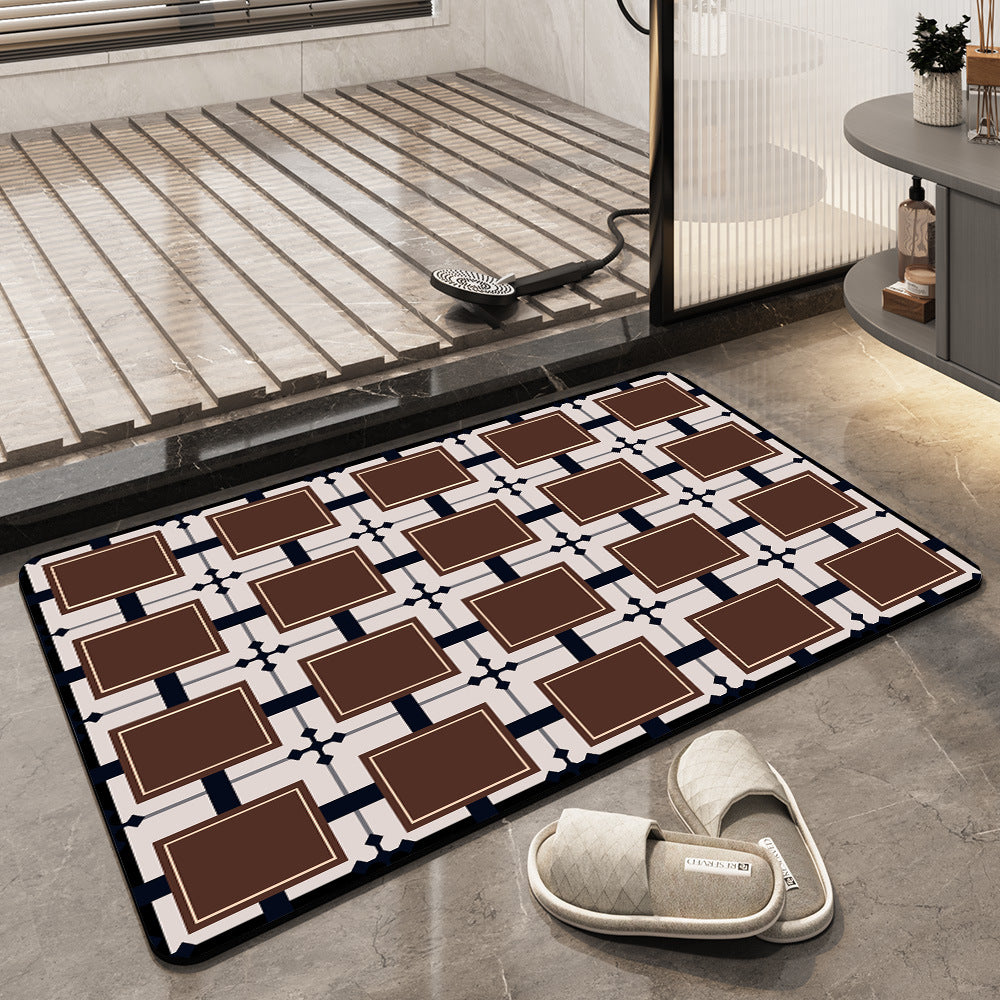Geometric Pattern Bath Mat Bowlift