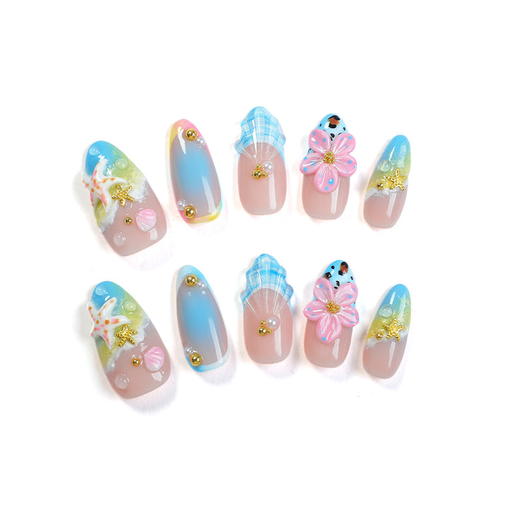 Creative Nail Art Set with Maritime Design Bowlift