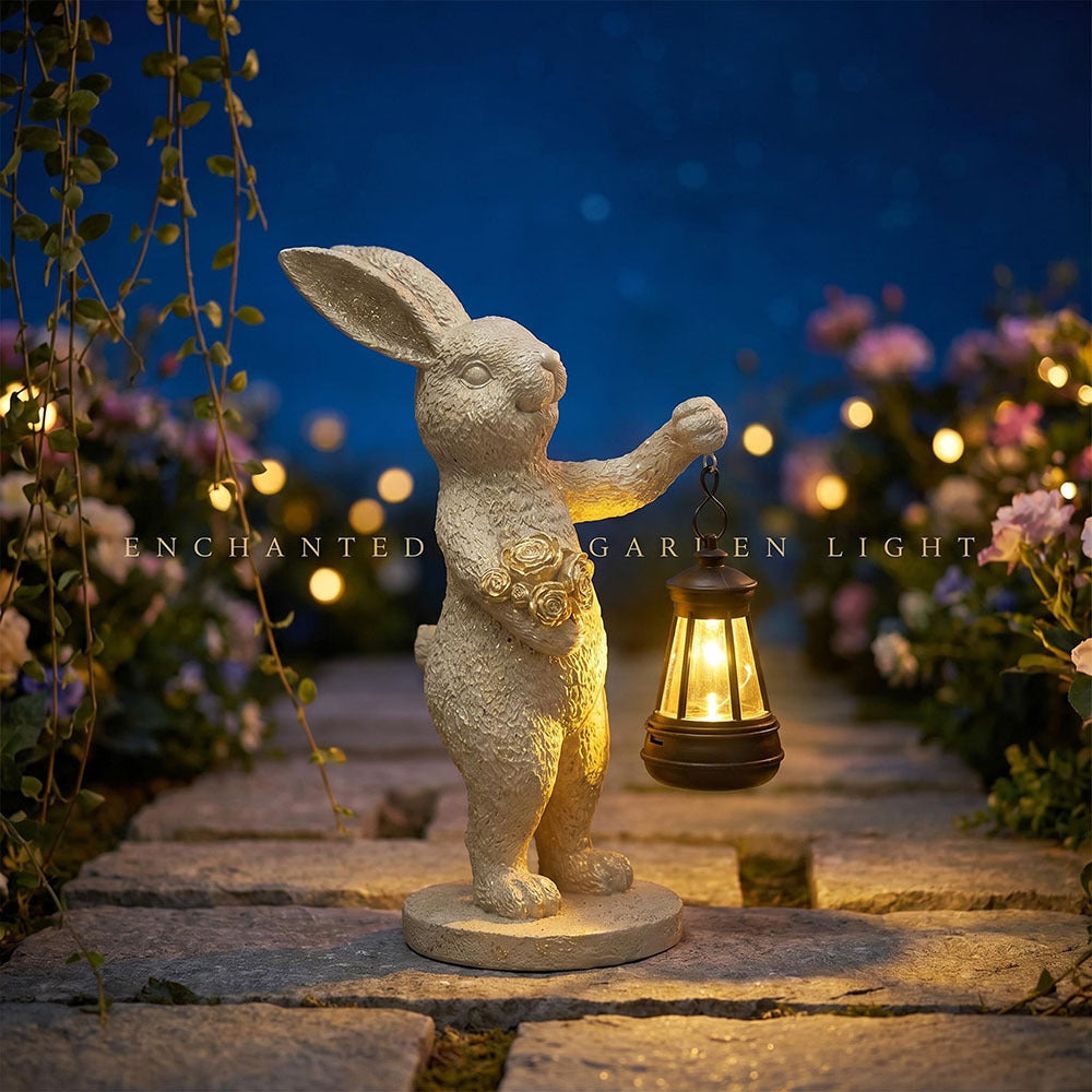 Ceramic Decorative Bunny Table Lantern Figurine Bowlift