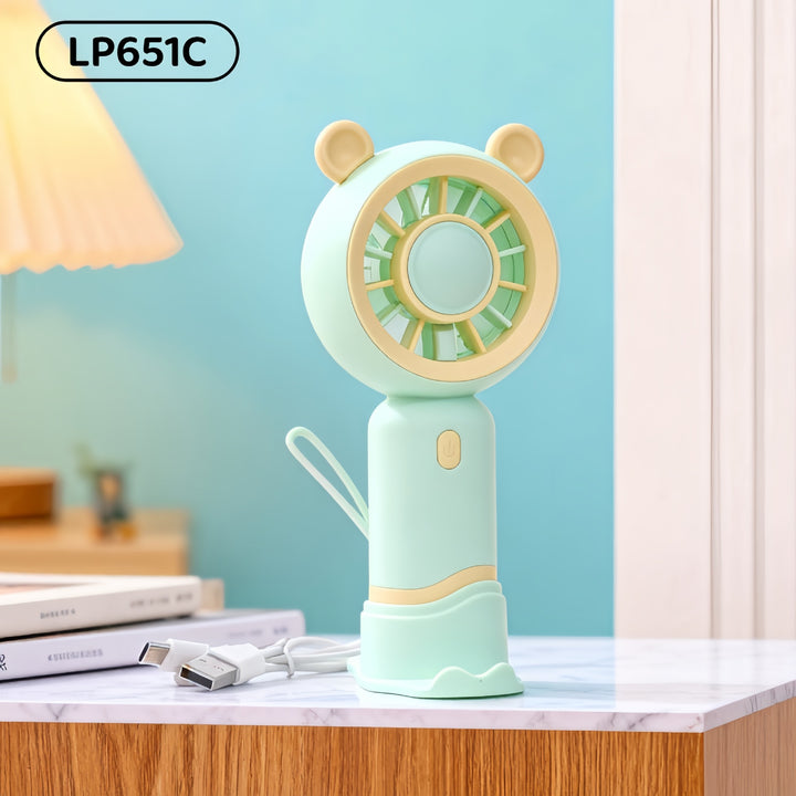 Women Portable Hand Fan with Cute Snail Design Bowlift