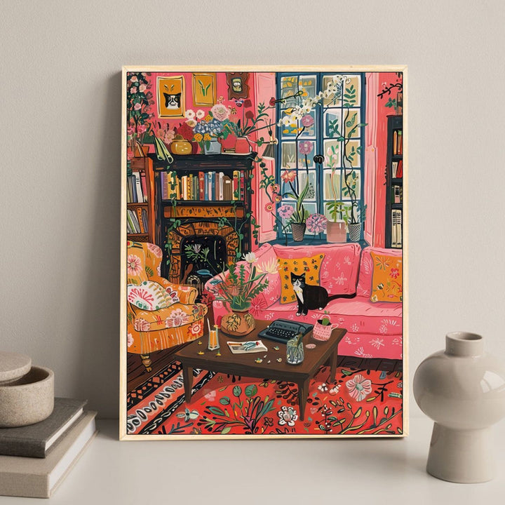 Cozy Floral-Themed Home Decor Art Print Bowlift