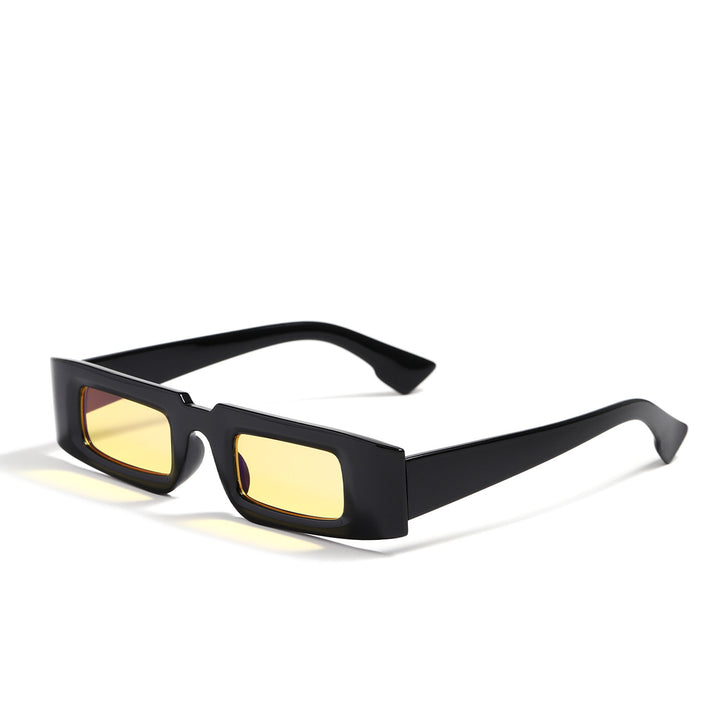Women's fashionable geometric sunglasses with transparent frame and polarized lenses Bowlift