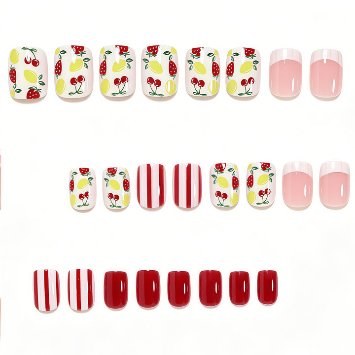 Creative Fruit Themed Press-On Nail Art Bowlift