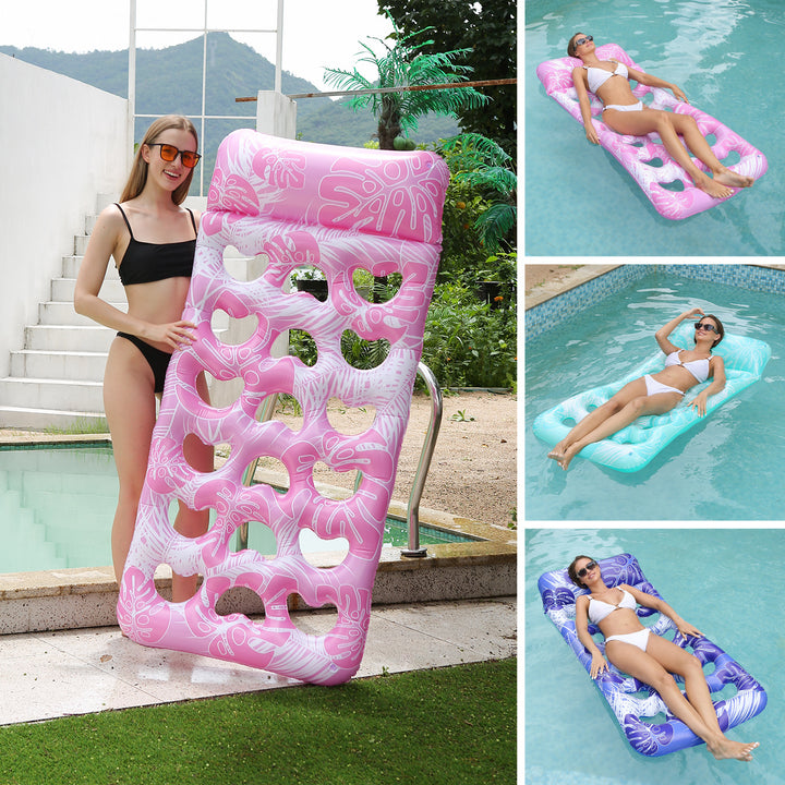 Women Inflatable Lounger with Ergonomic Headrest Bowlift