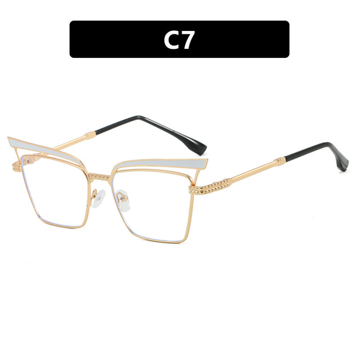 Women's square designer glasses with delicate metal frame Bowlift