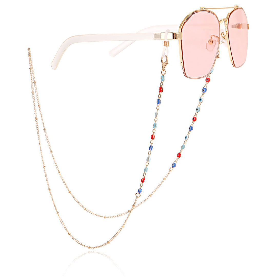 Stylish Sunglasses with Decorative Chain Bowlift