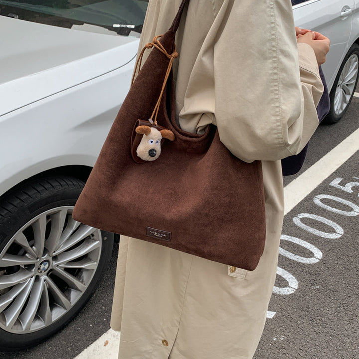 Suede Oversized Hobo Bag Bowlift
