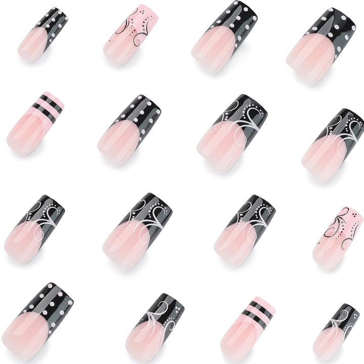 Artistic acrylic nails in elegant design Bowlift