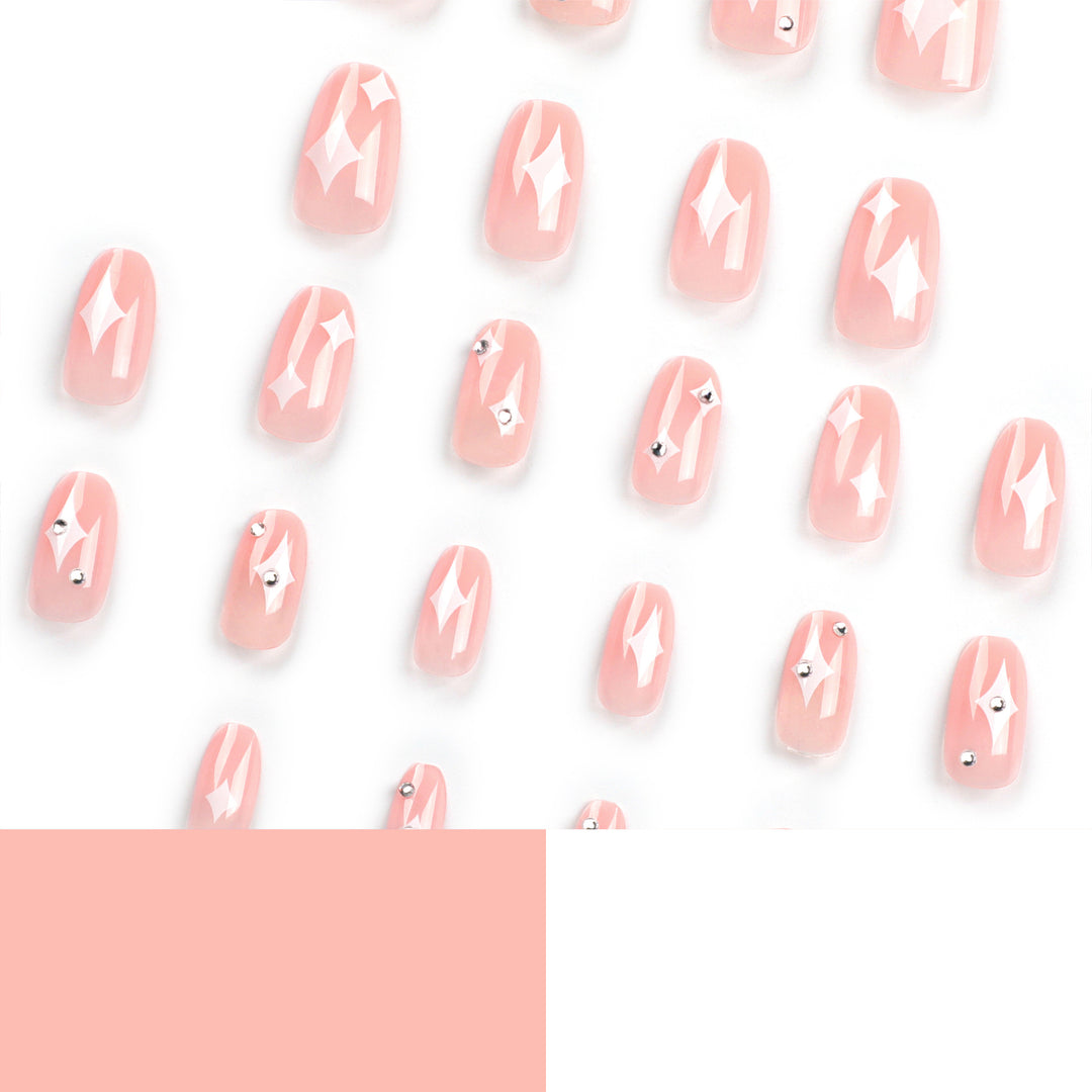 Artistic acrylic nails with glamorous glitter design Bowlift