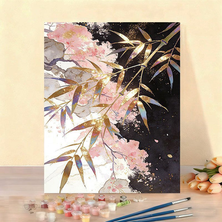 Elegant Floral Paint by Numbers Canvas Art Kit Bowlift