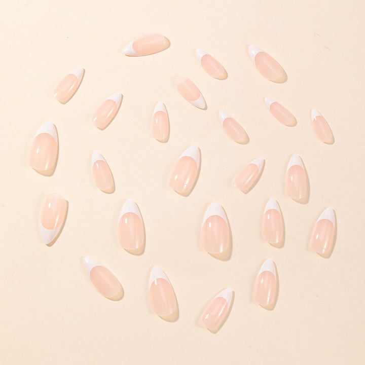 Elegant French Tip Stiletto Nail Art Extensions Bowlift