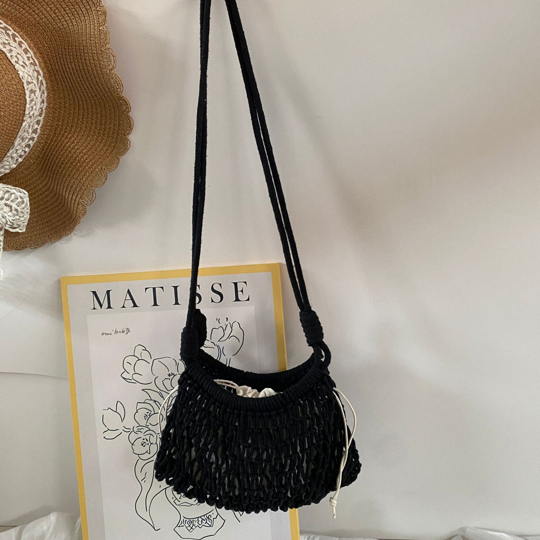 Hand-knotted Macrame Shoulder Bag Bowlift