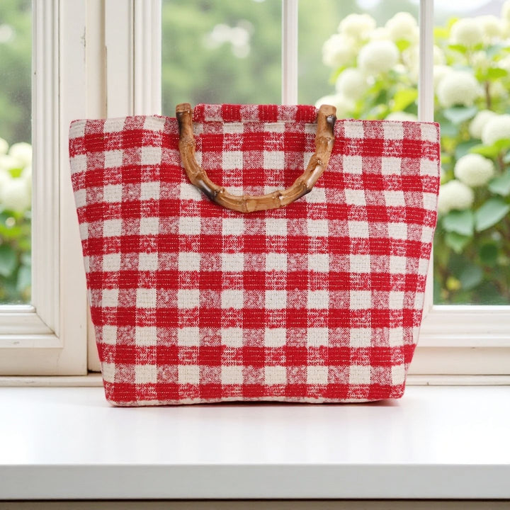 Stylish picnic bag with bamboo handles Bowlift