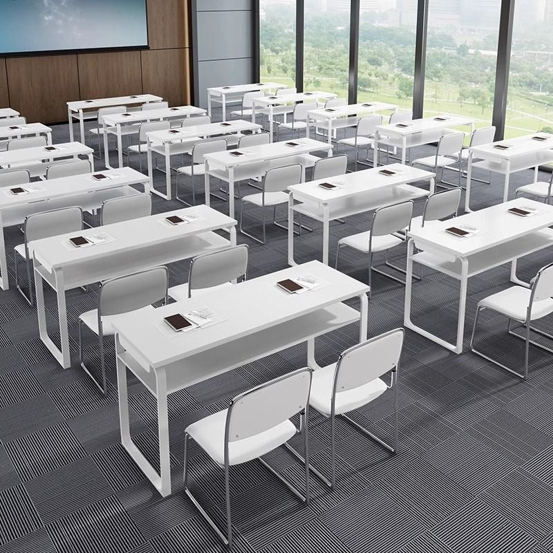 More modern conference table with integrated storage Bowlift