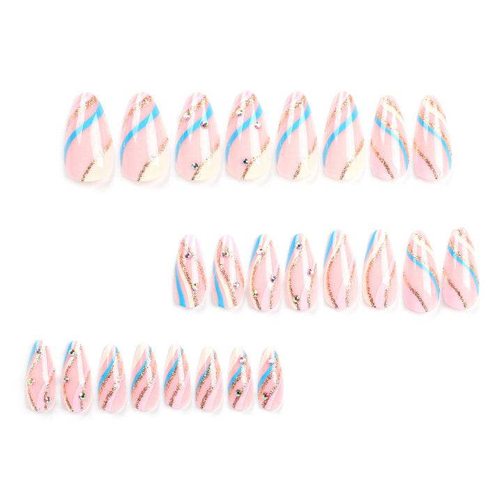Artful Nail Art with Glitter and Gradient Colors Bowlift