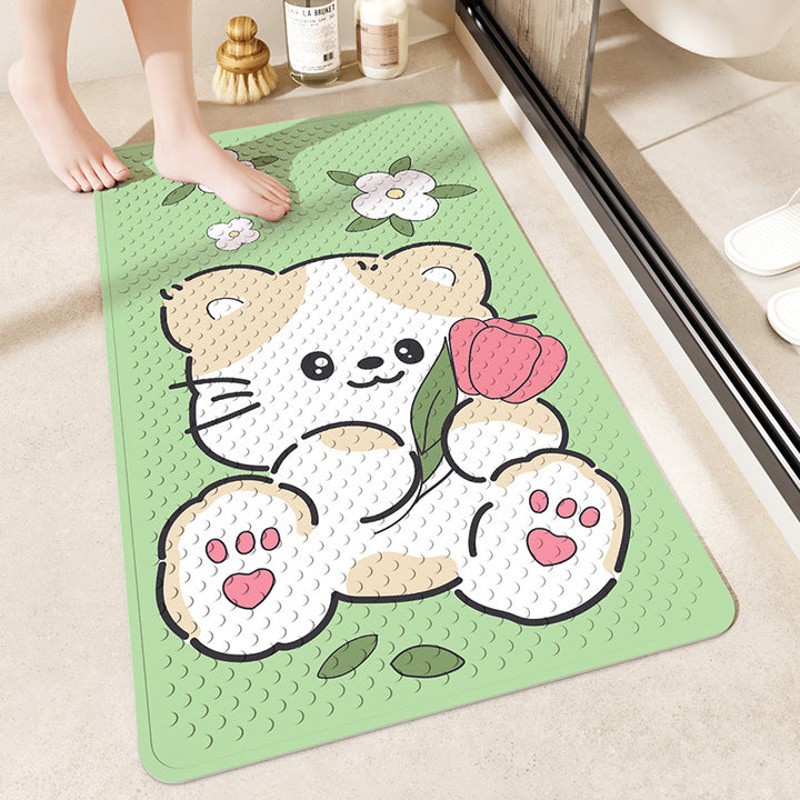 Cute Cartoon Cat Bath Mat Bowlift