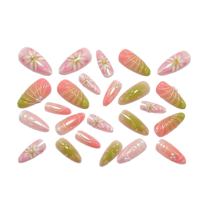 Artificia Nails with Floral 3D Design Bowlift