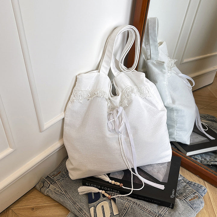 Chic Embroidered Shoulder Tote Bag Bowlift