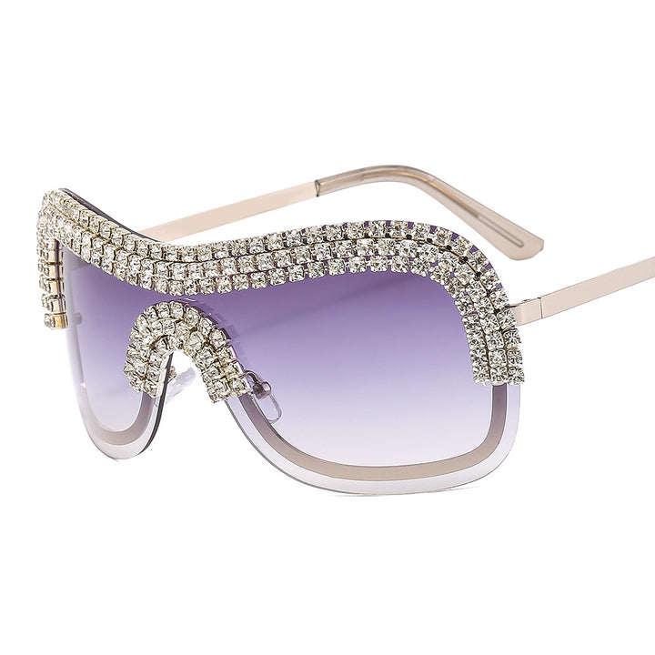 Ladies Glamorous Sunglasses with Sparkling Rhinestone Frame Bowlift