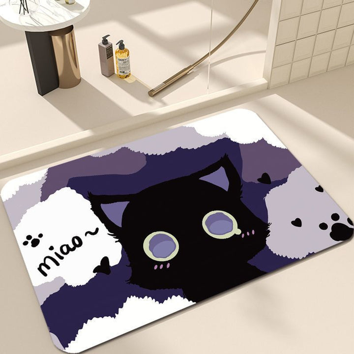 Cute Cat Design Bath Mat Bowlift