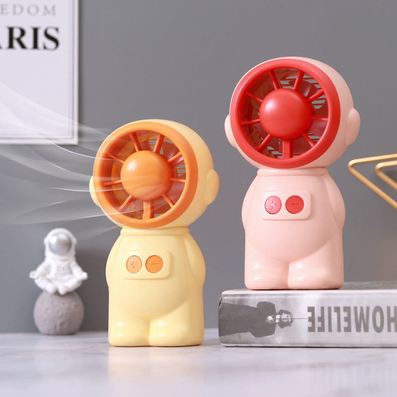 Unisex Portable Hand Fan in playful Astronaut Design Bowlift