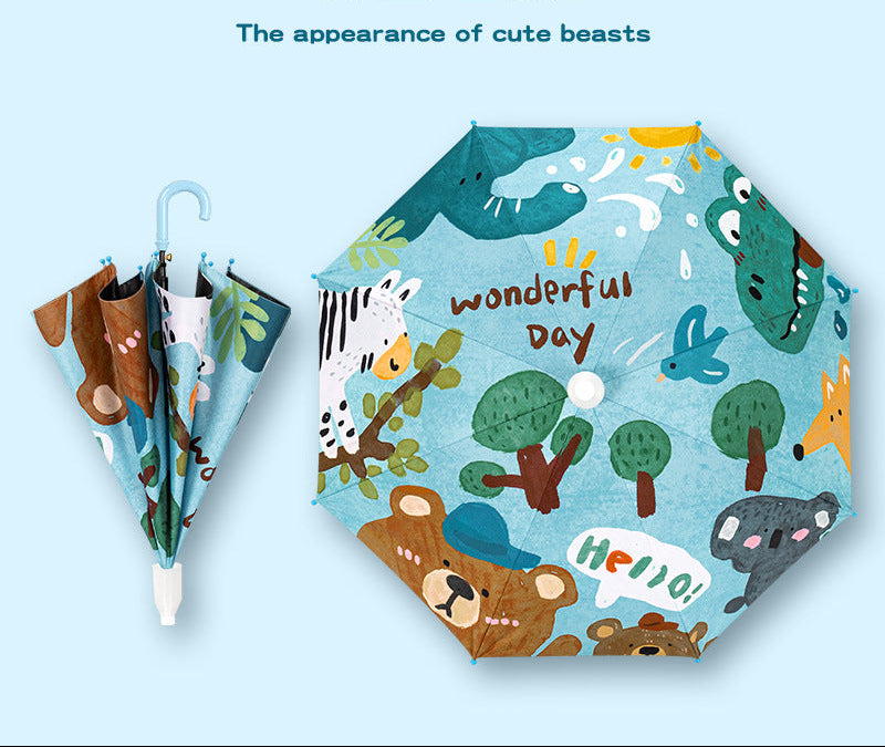 Unisex Kids' Umbrella with Colorful Design Bowlift