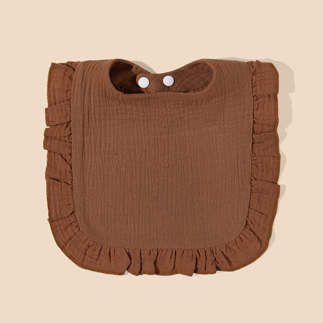 Soft Ruffled Muslin Baby Bib Bowlift