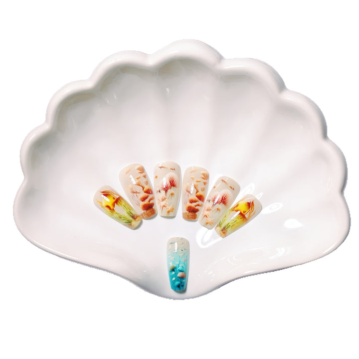 Underwater Scenery 3D Nail Art Bowlift