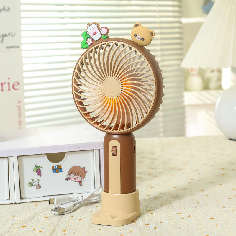 Women Portable Handheld Fan with Playful Animal Design Bowlift