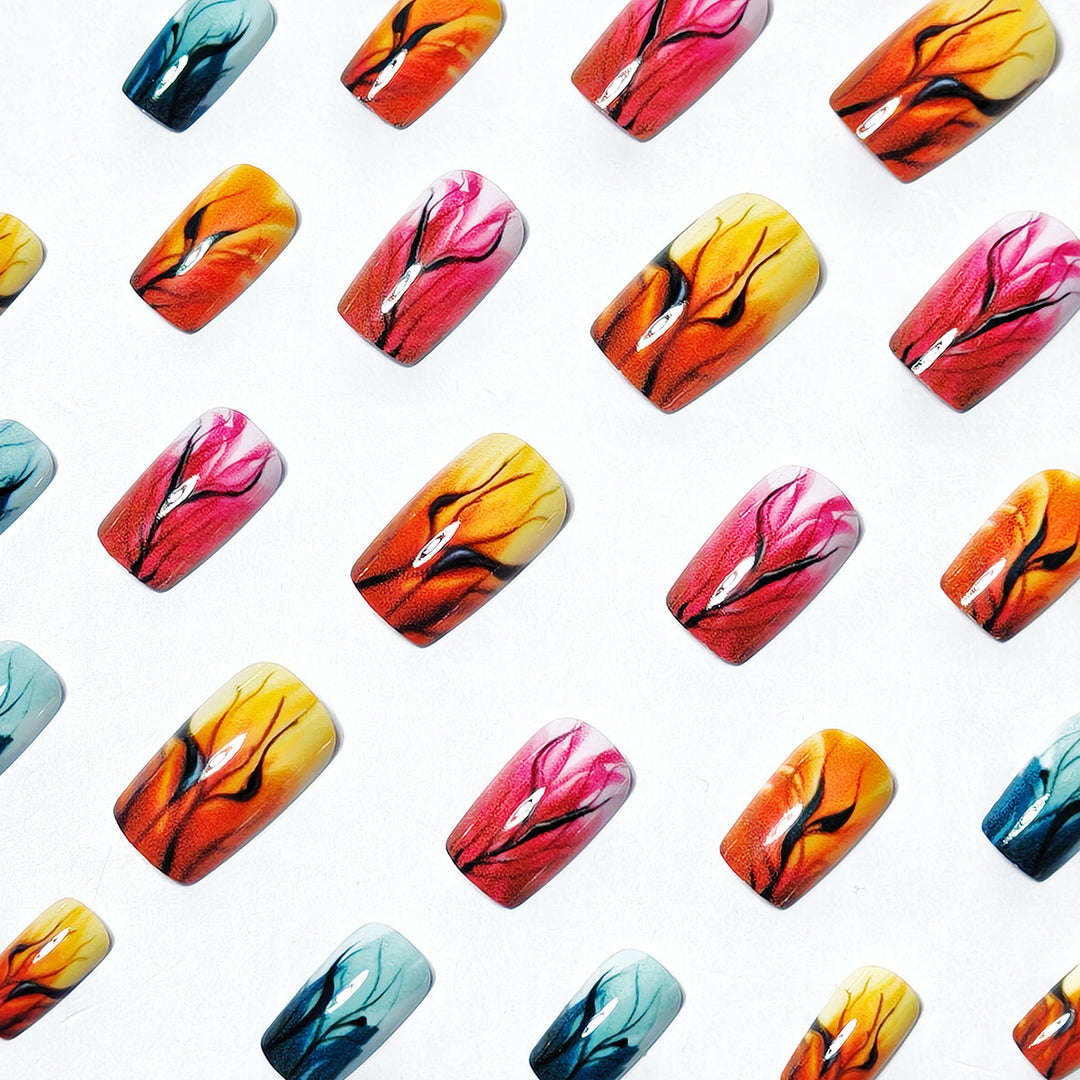 Autumn Leaf-Inspired Nail Art Design Bowlift