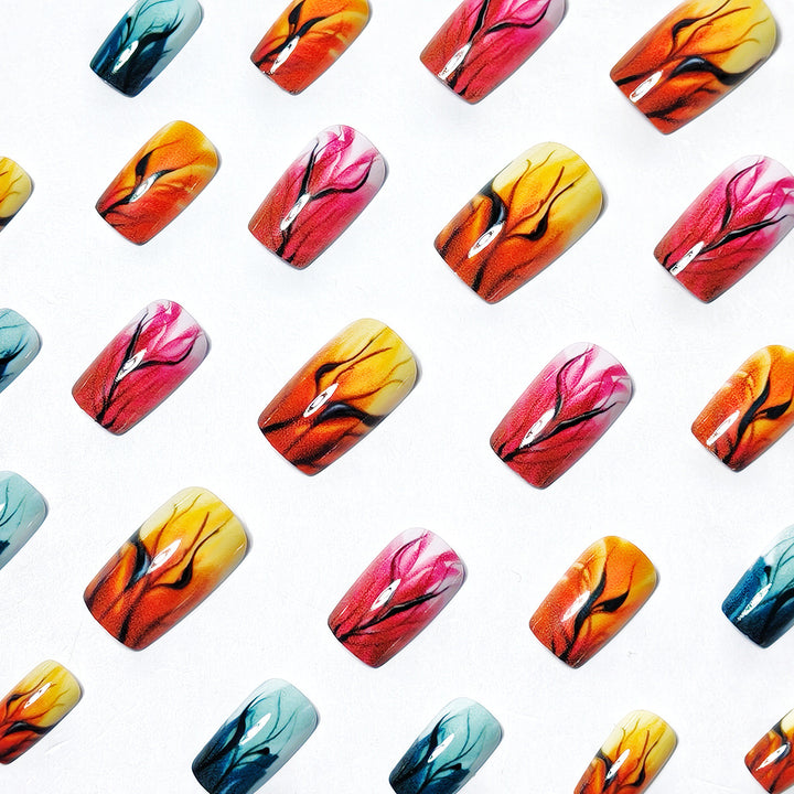 Autumn Leaf-Inspired Nail Art Design Bowlift