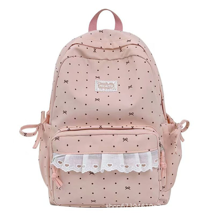 Decorative Ruffled Backpack Bowlift
