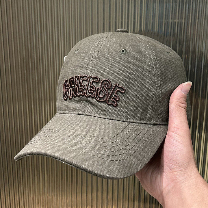 Unisex Embroidered Cotton Twill Cap Bowlift