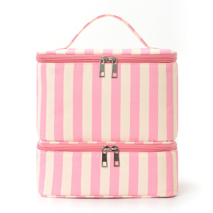 Cosmetic organizer with multiple compartments and removable interior Bowlift