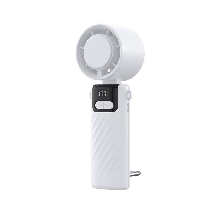 Unisex Digital Display Rechargeable Handheld Cooling Fan Bowlift