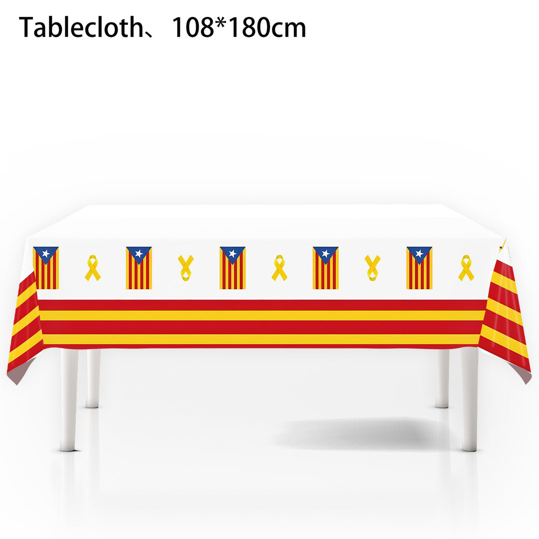Unisex nan patriotic rectangular party tablecloth with stars and stripes waterproof disposable plastic Bowlift
