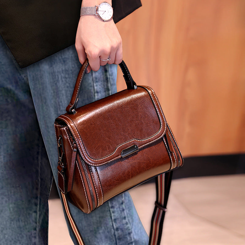 Luxe Leather Mini Satchel Bag