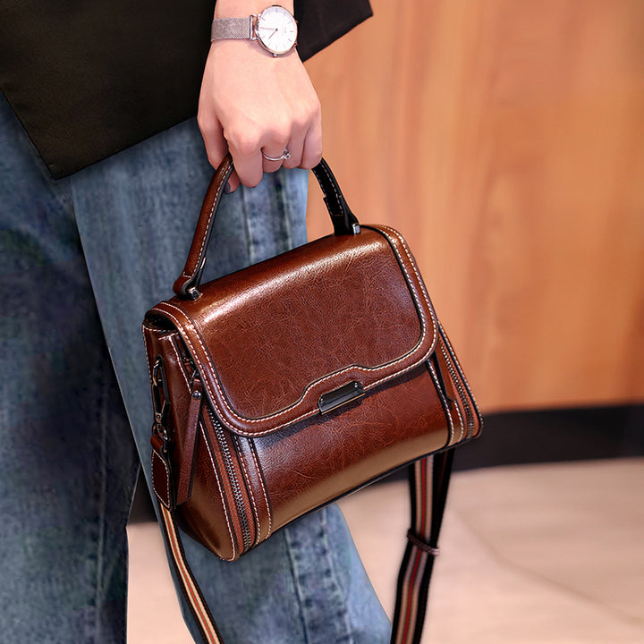 Luxe Leather Mini Satchel Bag