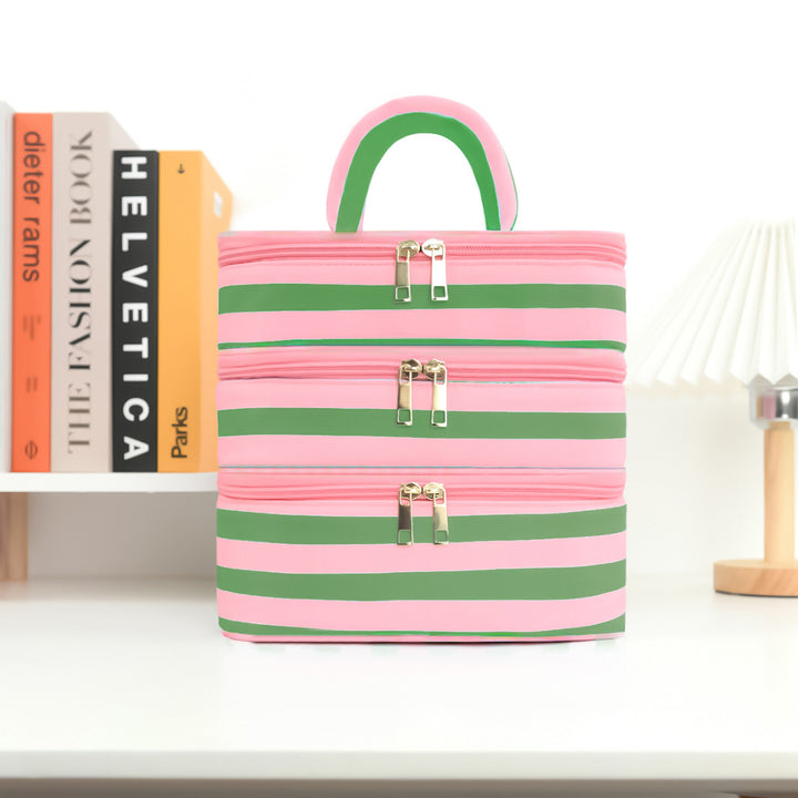 Cosmetic organizer bag with multiple compartments Bowlift