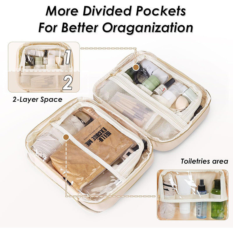 Padded Cosmetic Organizer Bag with Structured Exterior Bowlift