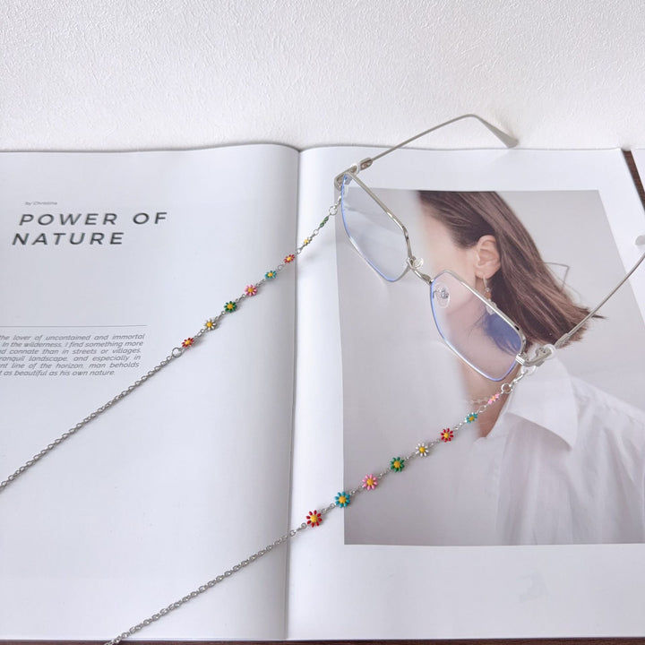 Floral-Accented Eyewear Chain Bowlift