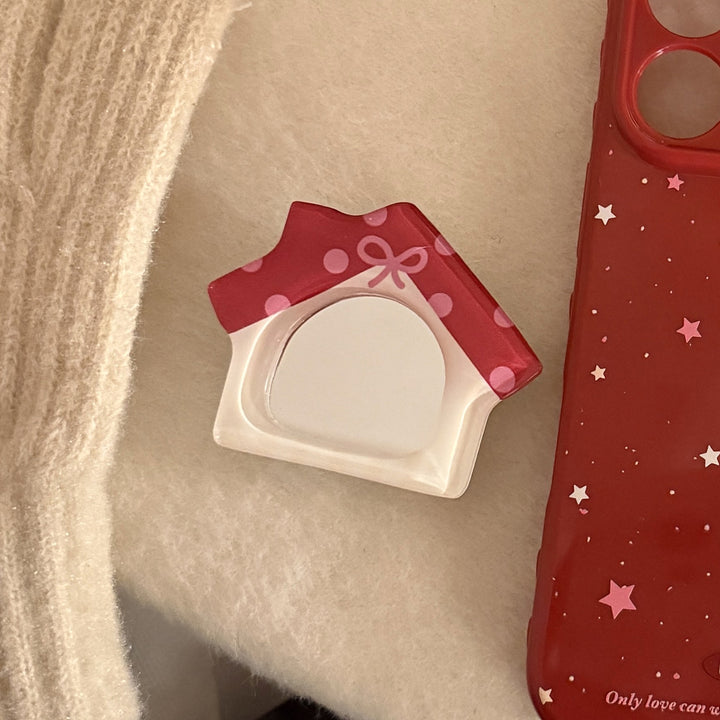 Hand mirror in cute house design Bowlift