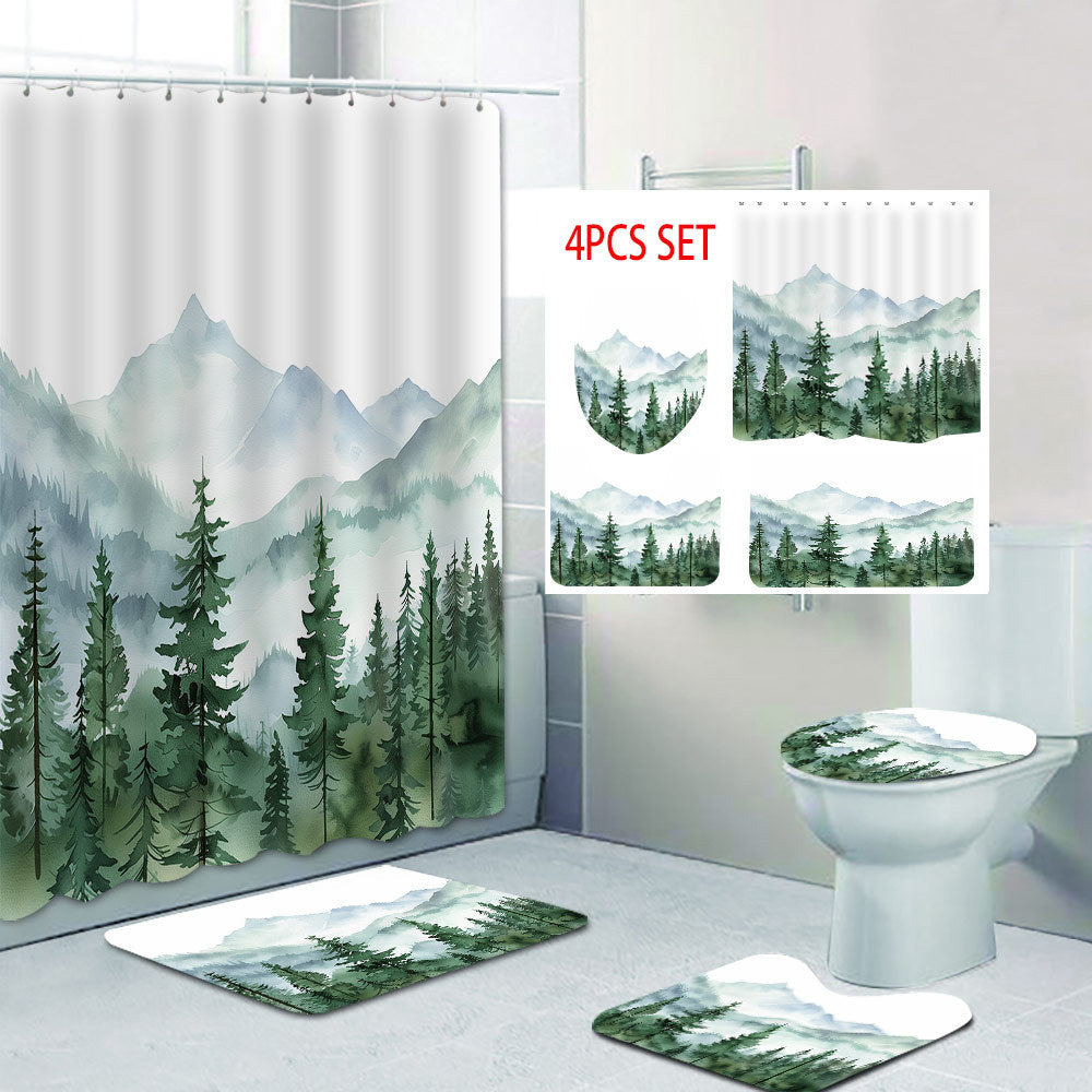 Artistic Shower Curtain Bowlift