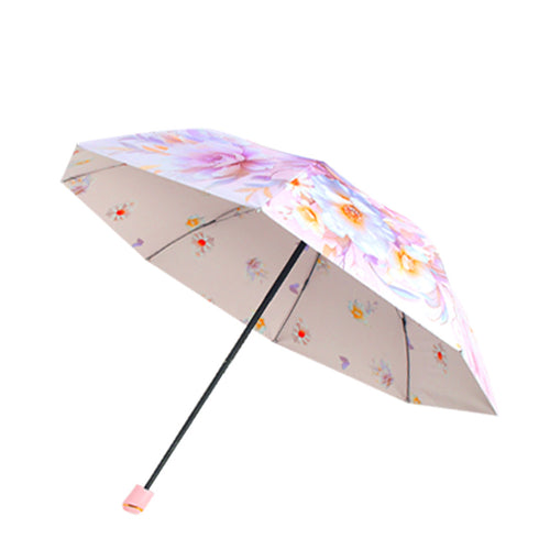 Ladies elegant folding umbrella with floral patterns Bowlift