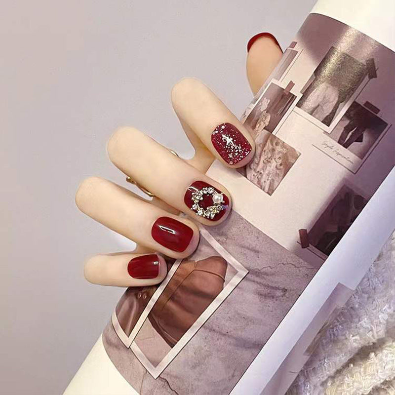 Decorative Floral Press-On Nail Art Set Bowlift