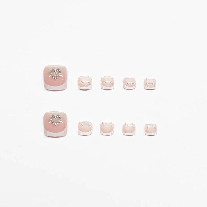 Acrylic nail set with playful heart design Bowlift