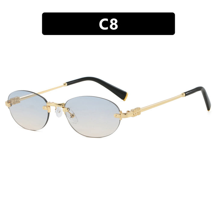 Women's fashion sunglasses with oval frame and elegant accents Bowlift