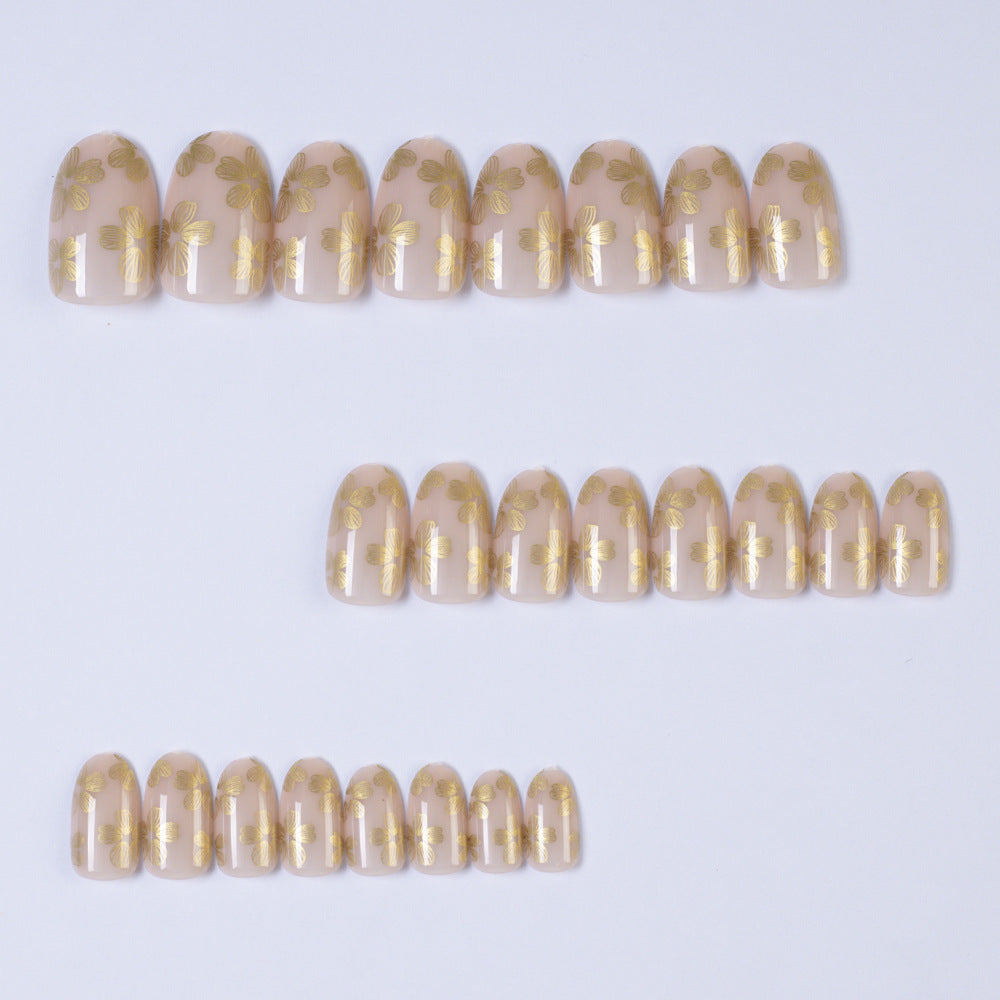 Artificial Nails in Delicate Flower Design Bowlift