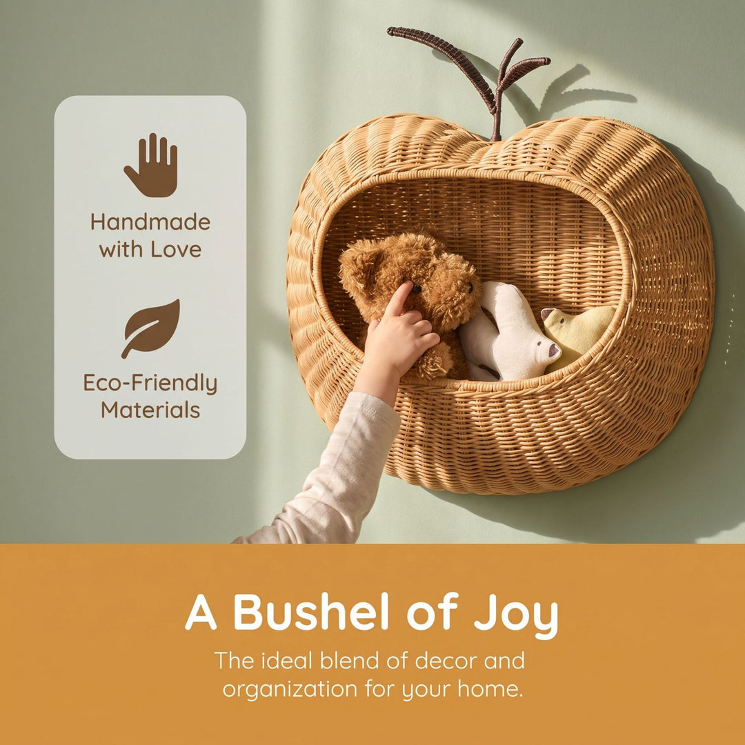 Playful wall basket in pear design Bowlift
